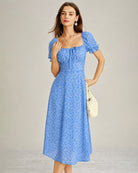 Women's Woven Polyester Midi Dress Dresses - RIHOAS