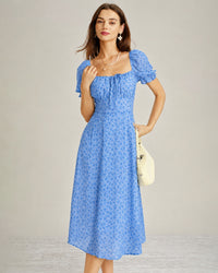 Women's Woven Polyester Midi Dress Dresses - RIHOAS