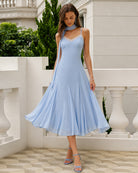 Women's  Woven Polyester Midi Dress Dresses - RIHOAS