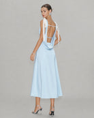 Women's Woven Polyester Midi Dress Dresses - RIHOAS