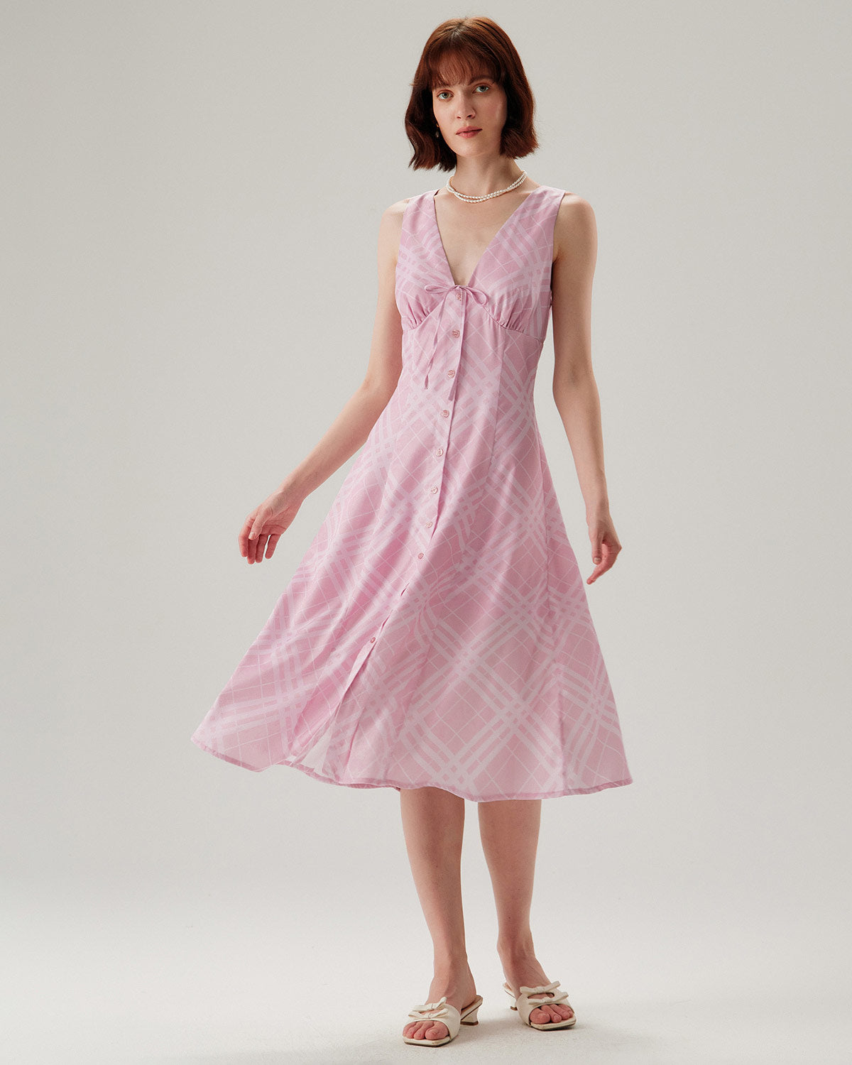 Women's Woven Polyester Midi Dress Dresses - RIHOAS