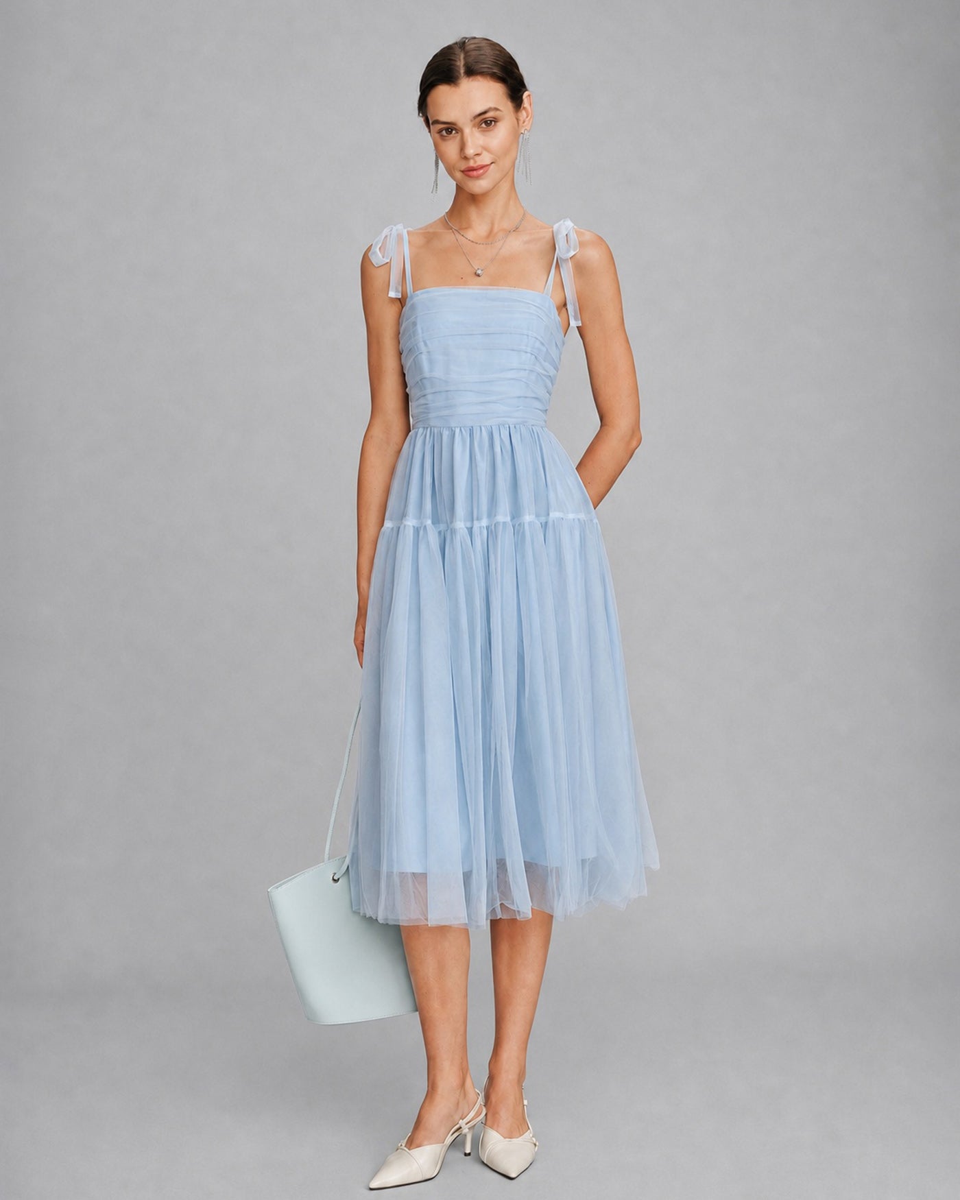 Women's Woven Polyester Midi Dress Dresses - RIHOAS