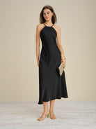Women’s Woven Polyester Midi  Dress Dresses - RIHOAS