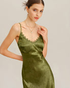 Women's Woven Polyester Midi Dress Dresses - RIHOAS