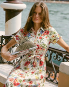 Women's Woven Polyester Midi Dress Dresses - RIHOAS