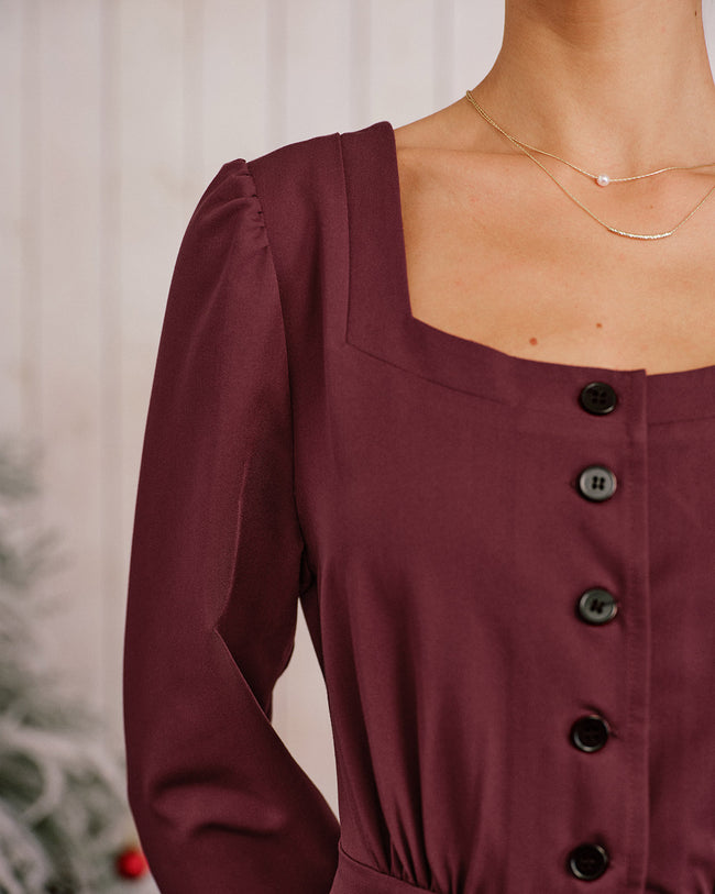 Women's Woven Polyester Midi Dress Dresses - RIHOAS