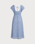 Women's Woven Polyester Midi Dress - RIHOAS