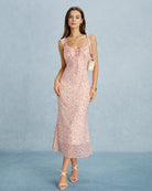Women's Woven Polyester Midi Dress Dresses - RIHOAS