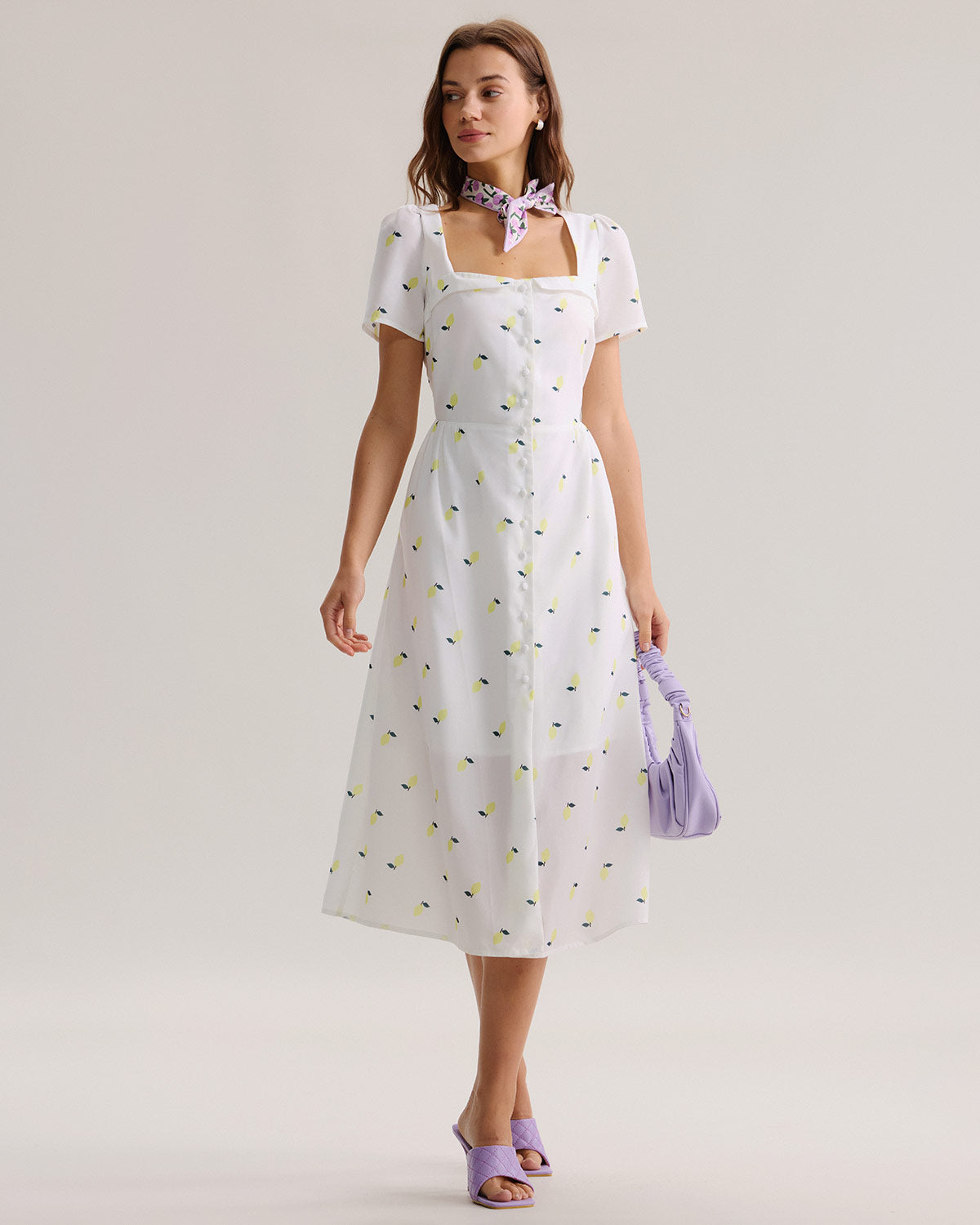 Women's Woven Polyester Midi Dress Dresses - RIHOAS