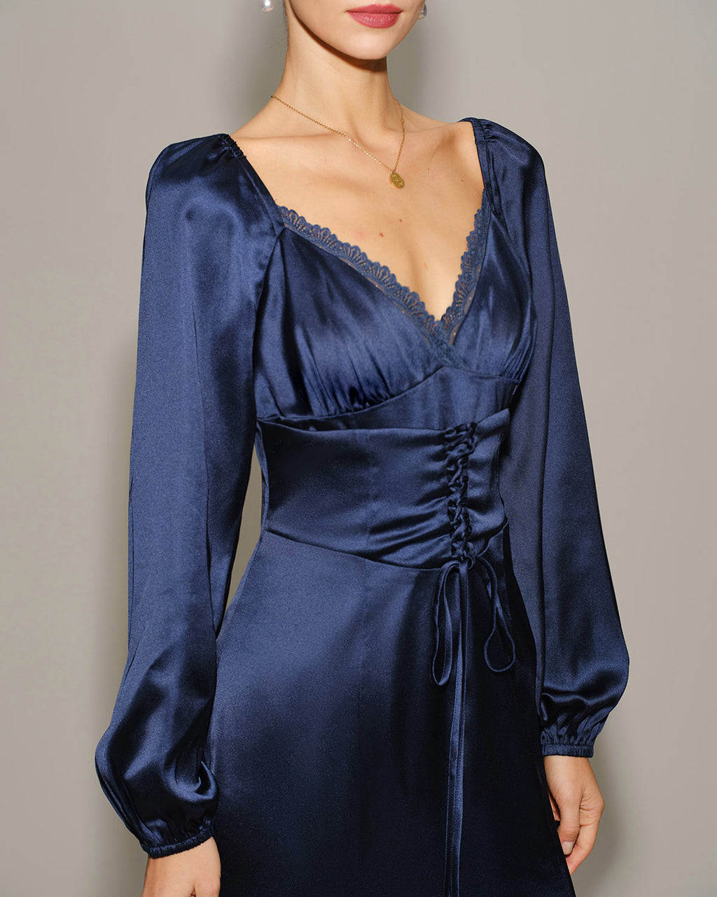 Women's Woven Polyester Midi Dress Dresses - RIHOAS