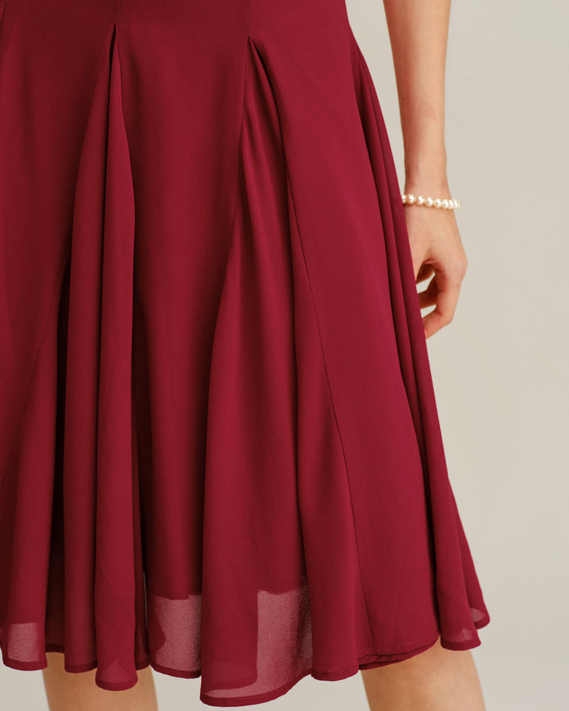 Women's Woven Polyester Midi Dress Dresses - RIHOAS