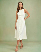 Women's  Woven Polyester Midi Dress Dresses - RIHOAS
