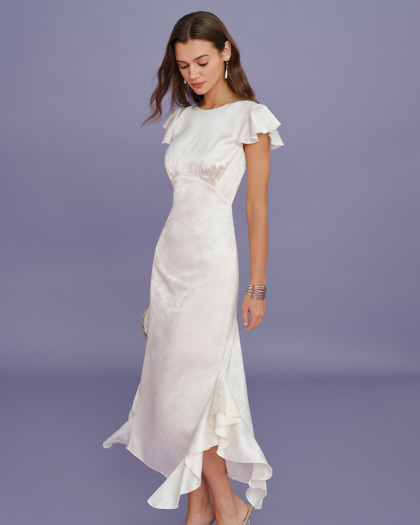 Women's Woven Polyester Midi Dress Dresses - RIHOAS