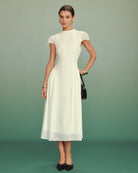 Women's Woven Polyester Midi Dress Dresses - RIHOAS