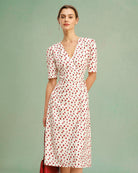 Women's Woven Polyester Midi Dress Dresses - RIHOAS