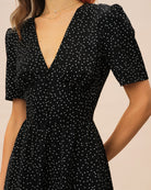 Women's Woven Polyester Midi Dress Dresses - RIHOAS