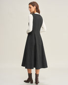 Women's Woven Polyester Midi Dress Dresses - RIHOAS