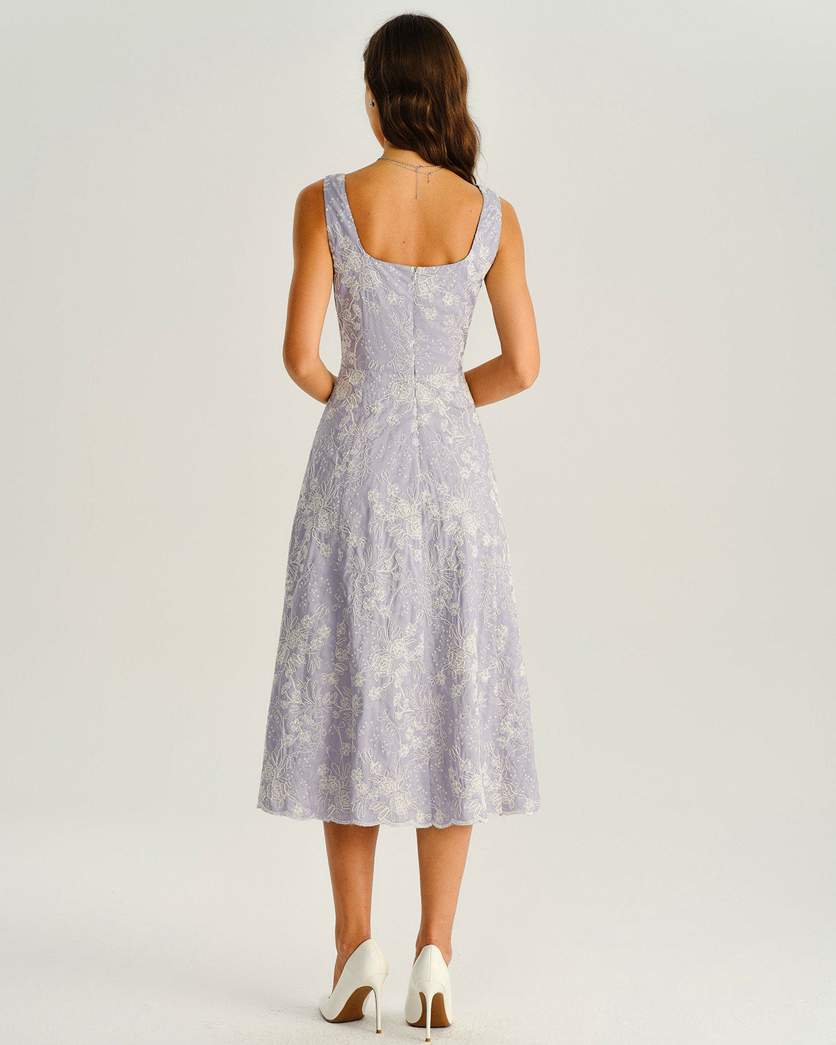 Women's Woven Polyester Midi Dress Dresses - RIHOAS