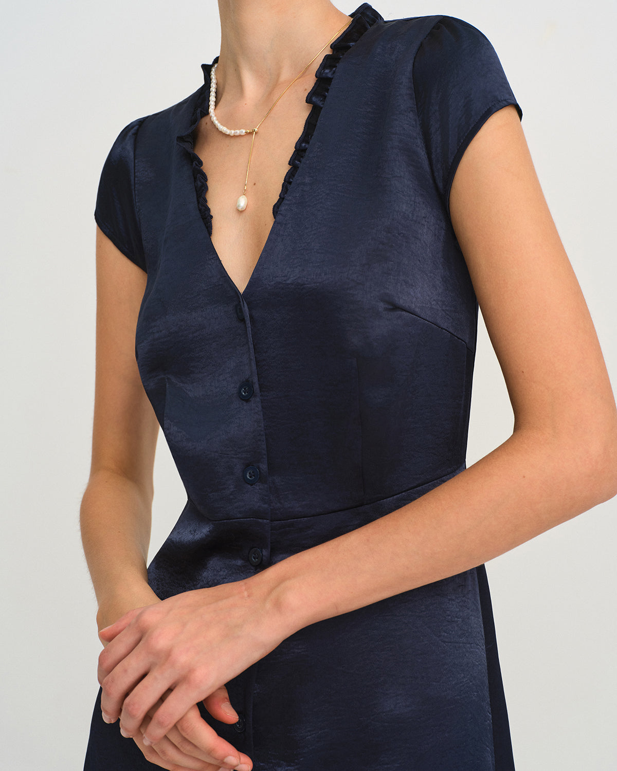 Women's Woven Polyester Midi Dress Dresses - RIHOAS