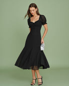 Women's  Woven Polyester  Midi Dress Dresses - RIHOAS