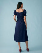 Women's Woven Polyester Midi Dress Dresses - RIHOAS