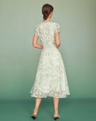 Women's Woven Polyester Midi Dress Dresses - RIHOAS