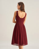 Women's Woven Polyester Midi Dress Dresses - RIHOAS