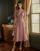 Women's Woven Polyester Midi Dress Dresses - RIHOAS
