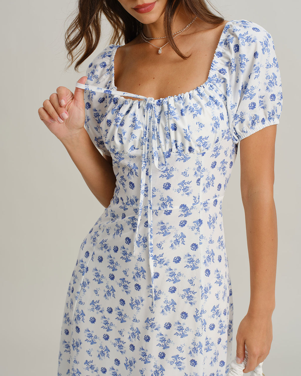 Women's Woven Polyester Midi Dress Dresses - RIHOAS