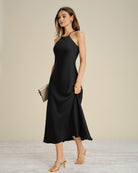 Women’s Woven Polyester Midi  Dress Dresses - RIHOAS