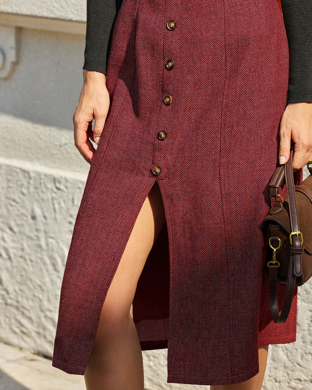 Women's Woven Polyester Midi Dress Dresses - RIHOAS