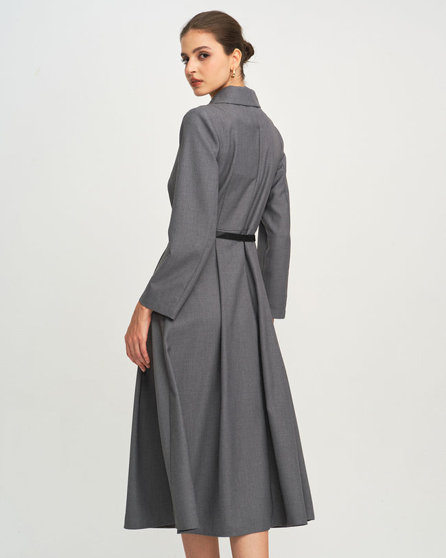 Women's Woven Polyester Midi Dress Dresses - RIHOAS