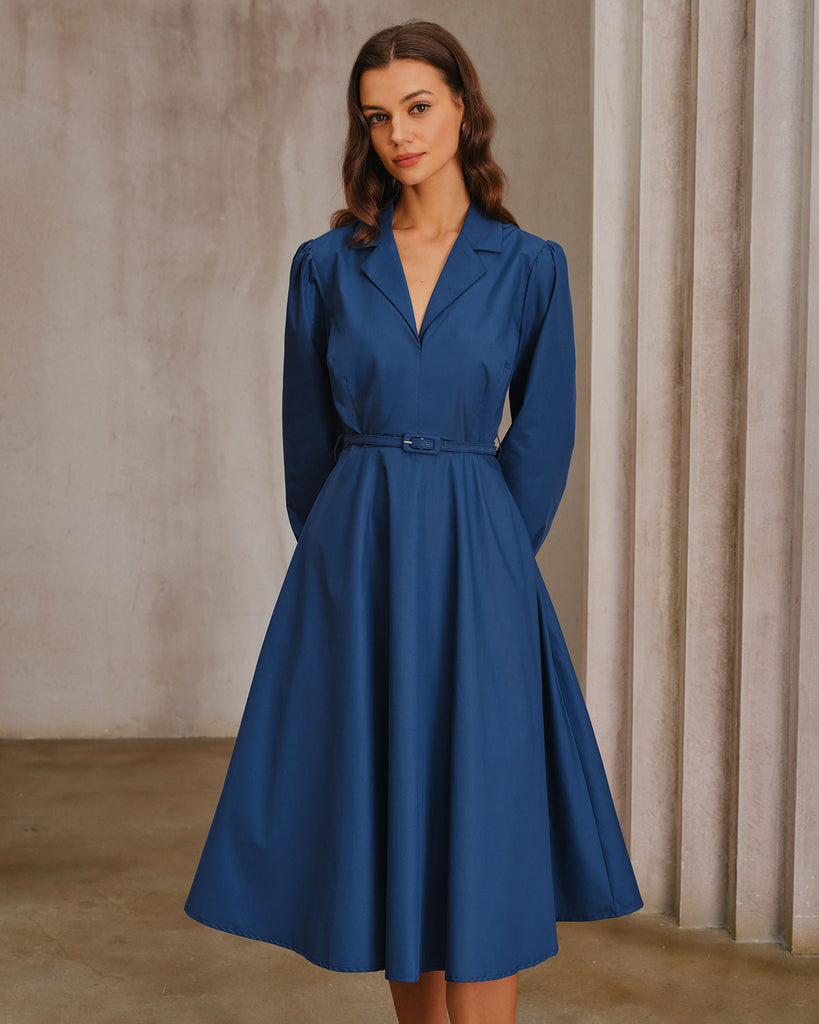 Women's Woven Polyester Midi Dress Dresses - RIHOAS