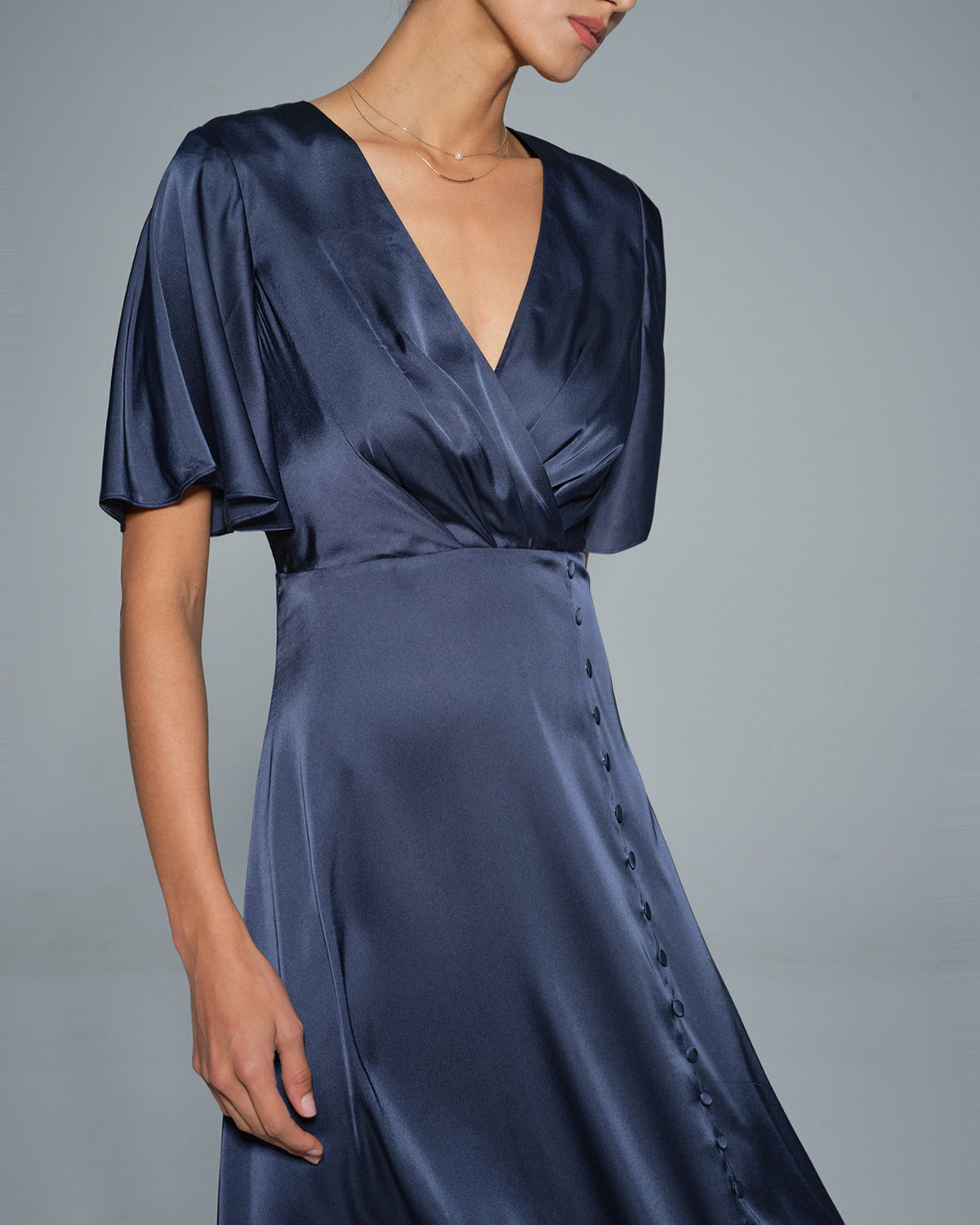 Women's Woven Polyester Midi Dress Dresses - RIHOAS