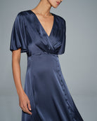 Women's Woven Polyester Midi Dress Dresses - RIHOAS