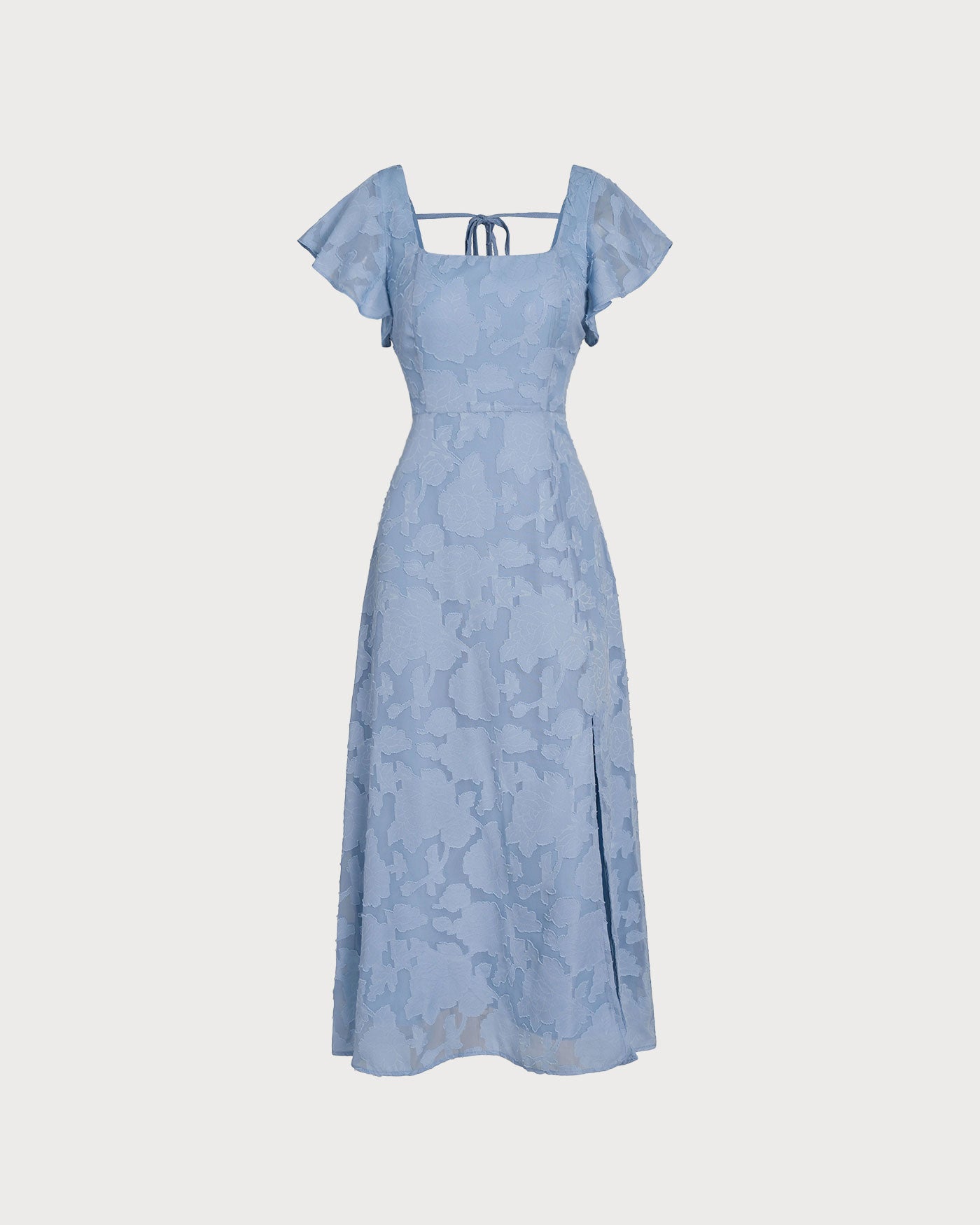 Blue Floral Square Neck Midi Dress & Reviews - Blue - Dresses | RIHOAS Blue Floral Square Neck Midi Dress & Reviews - Blue - Dresses | RIHOAS