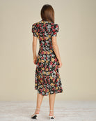 Women's Woven Polyester Midi Dress Dresses - RIHOAS