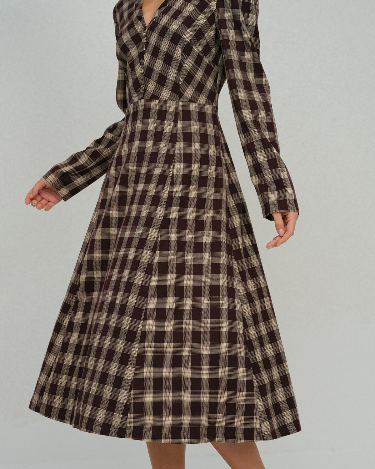 Women's Woven Polyester Midi Dress Dresses - RIHOAS