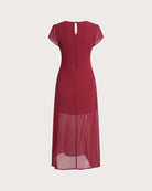 Women's Woven Polyester Midi Dress Dresses - RIHOAS