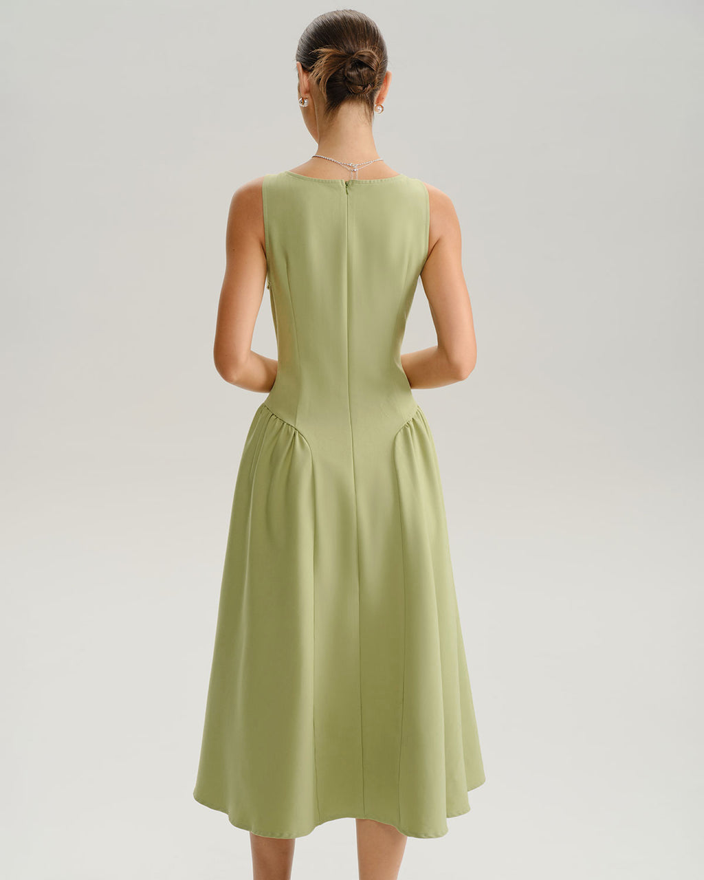 Women's Woven Polyester Midi Dress Dresses - RIHOAS