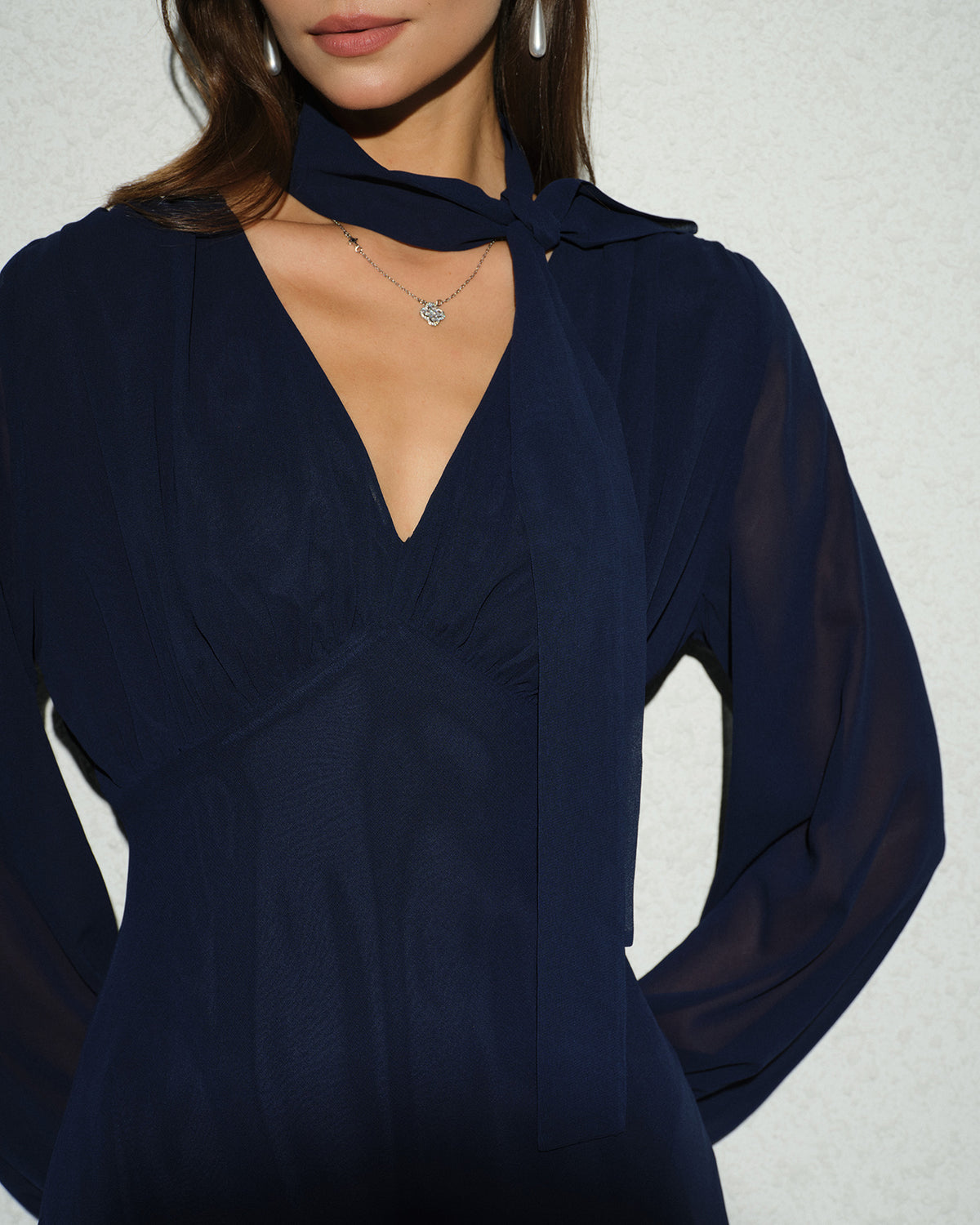 Women's Woven Polyester Midi Dress Dresses - RIHOAS