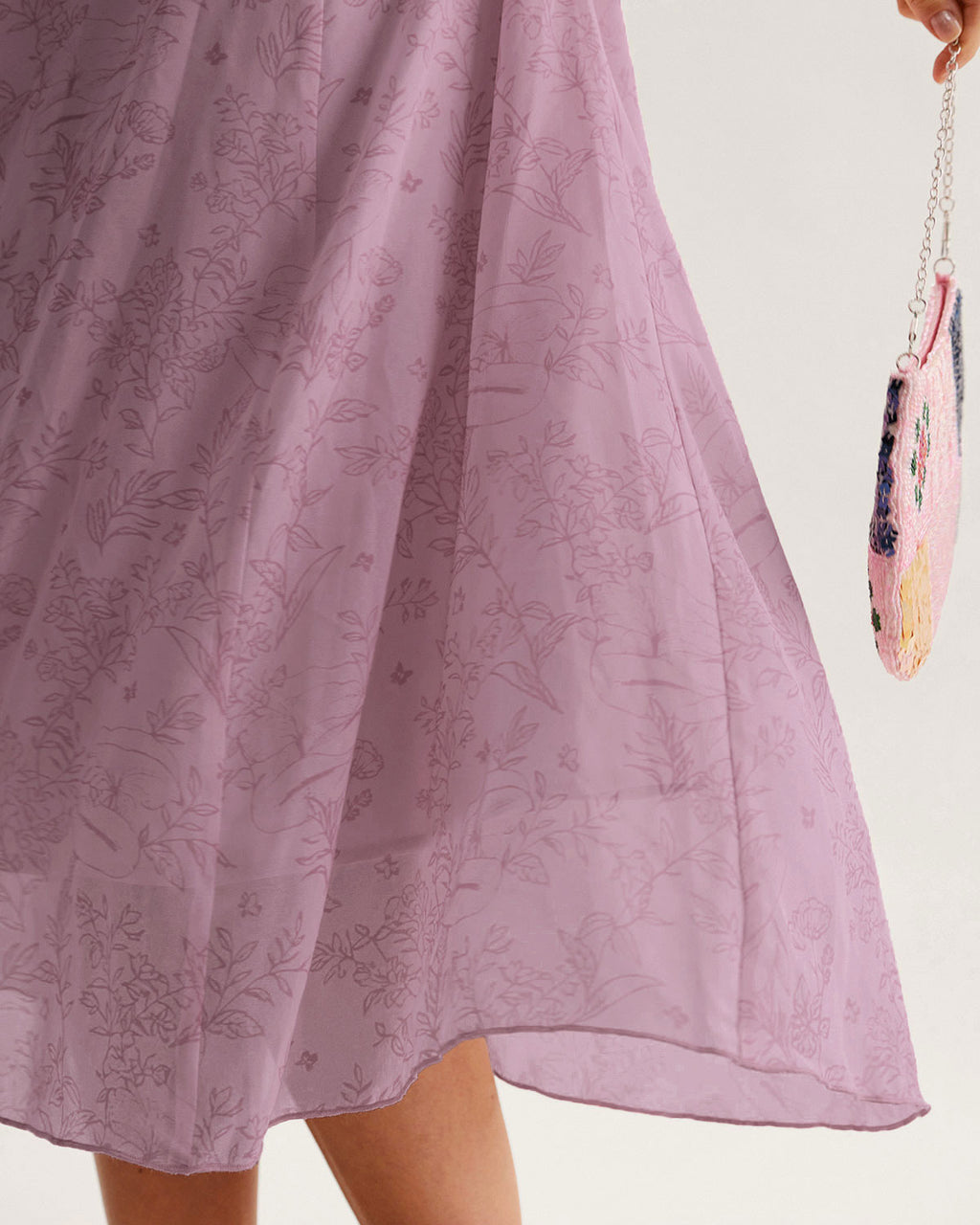 Women's Woven Polyester Midi Dress Dresses - RIHOAS