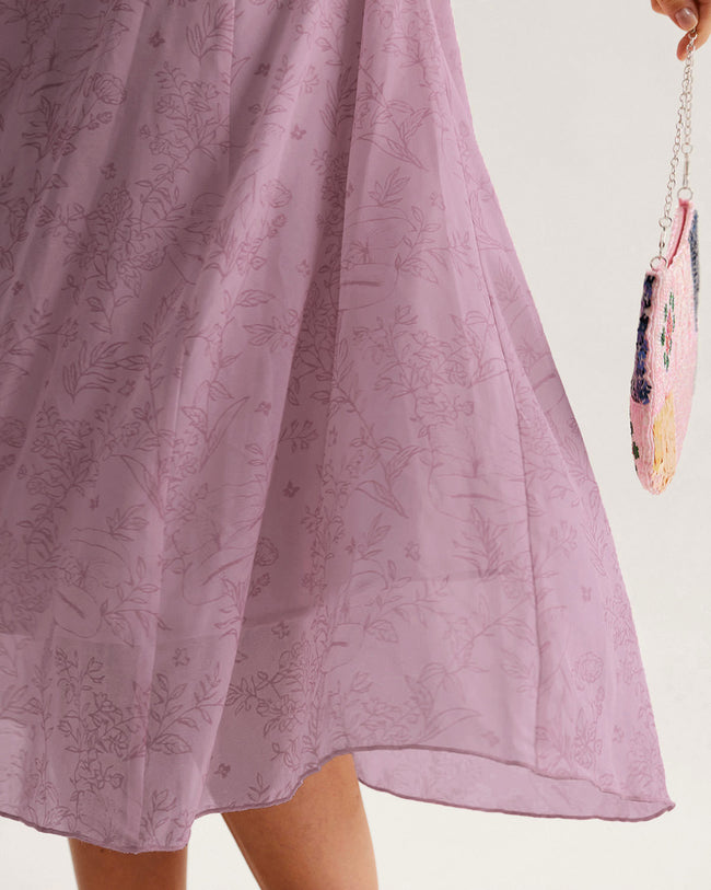 Women's Woven Polyester Midi Dress Dresses - RIHOAS