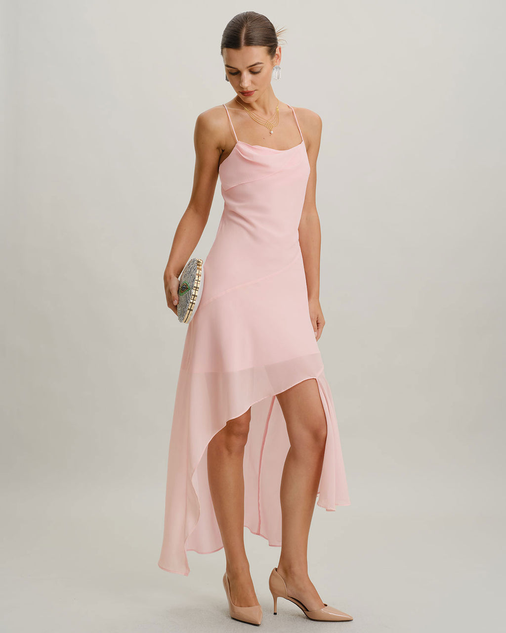 Women's Woven Polyester Midi Dress Dresses - RIHOAS