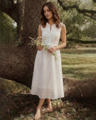 Women's Woven Polyester Midi Dress Dresses - RIHOAS