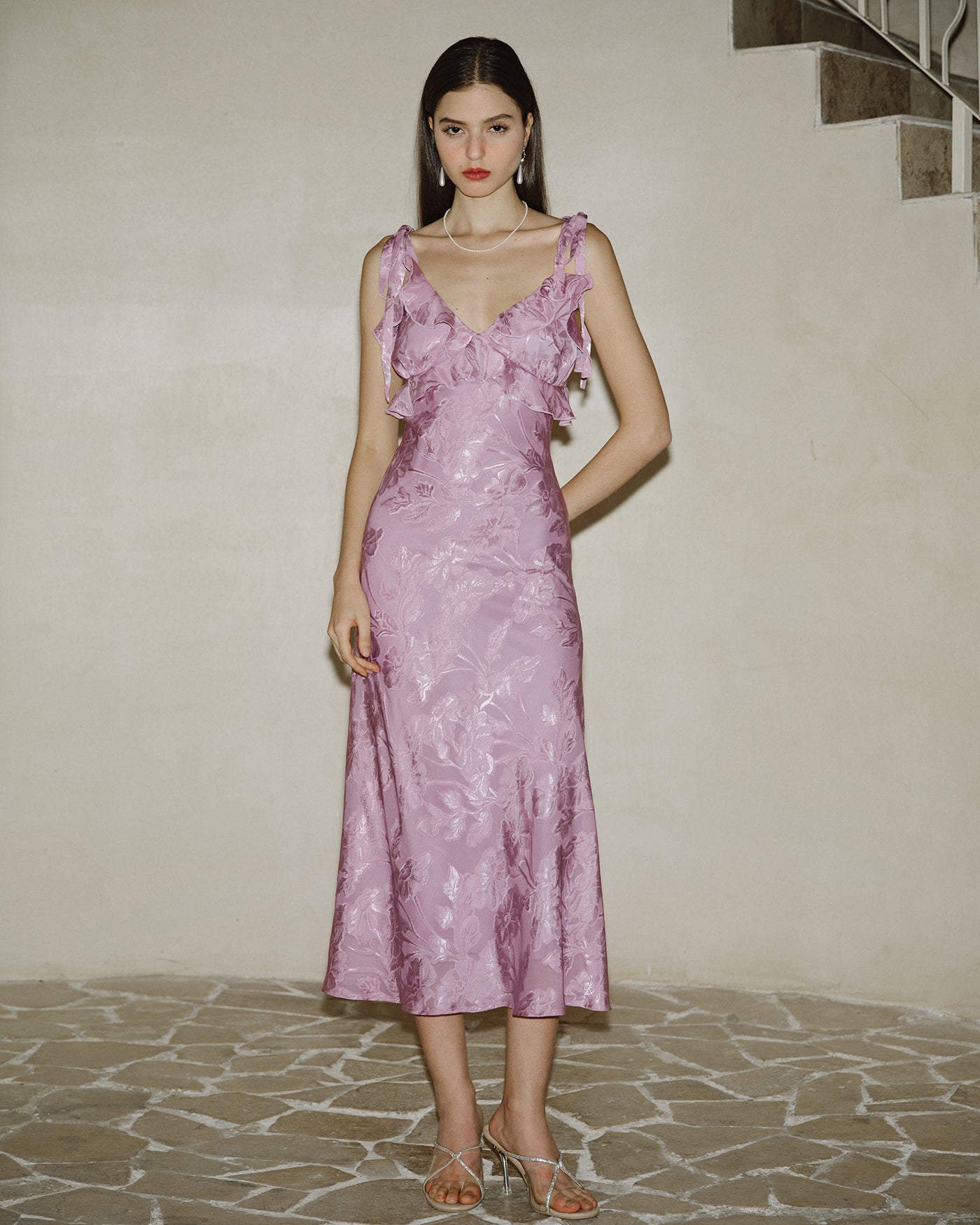 Purple Jacquard Slip Maxi Dress & Reviews - Purple - Dresses Purple Jacquard Slip Maxi Dress & Reviews - Purple - Dresses