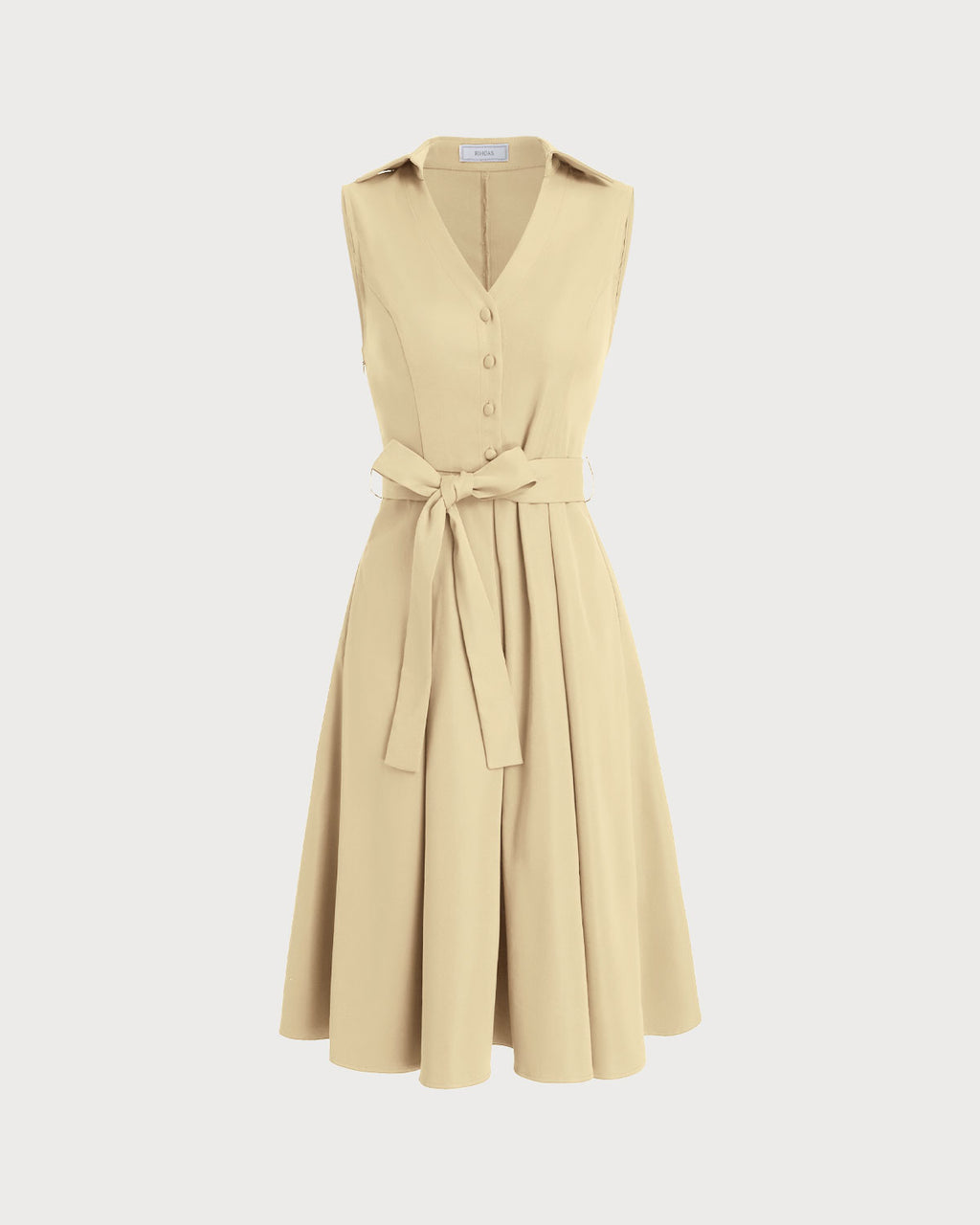 Women's Woven Polyester Midi Dresses Dresses - RIHOAS