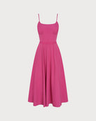 Women's Woven Polyester Midi Dresses Dresses - RIHOAS