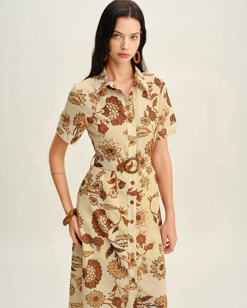 Women's Woven Polyester Midi Dresses Dresses - RIHOAS
