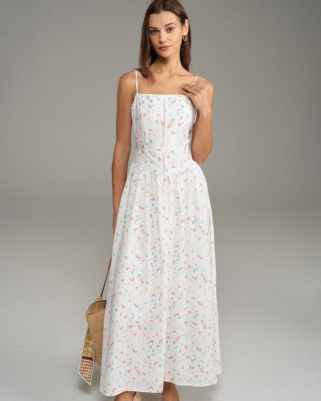 Women's Woven Polyester Midi Dresses Dresses - RIHOAS